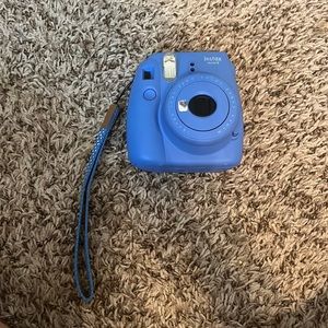 Blue Instax Mini 9 Polaroid Camera